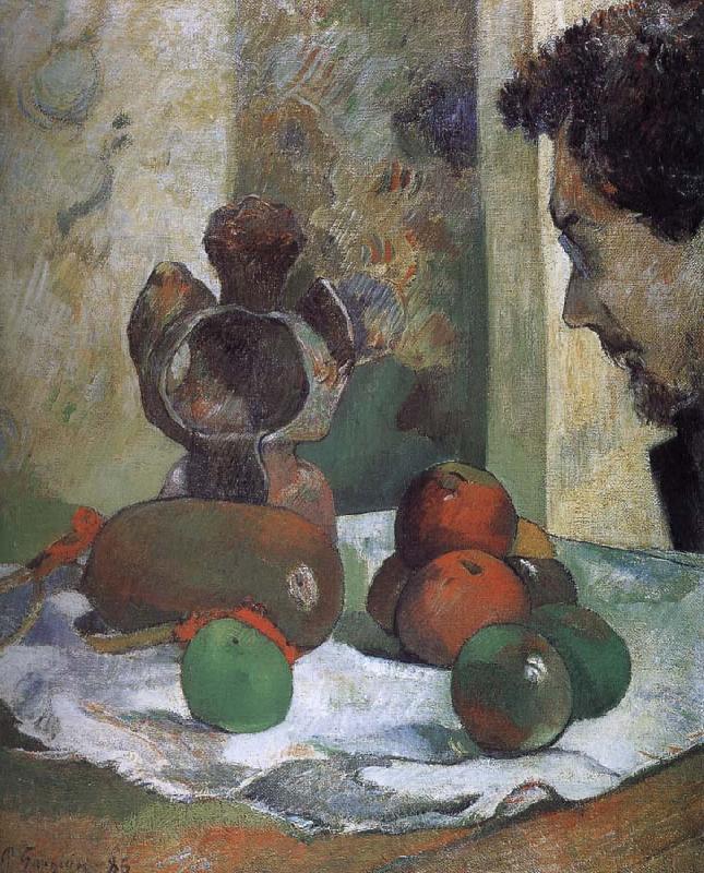 Paul Gauguin There is still life portrait side of the lava Norge oil painting art
